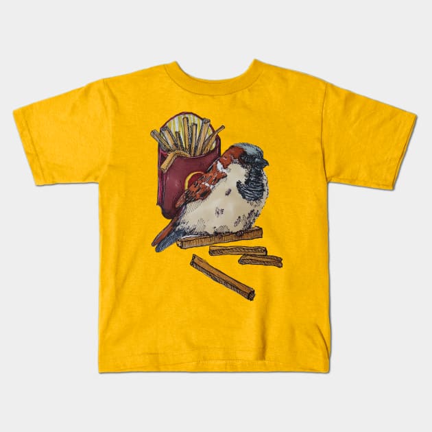 These are my fries Kids T-Shirt by Animal Surrealism